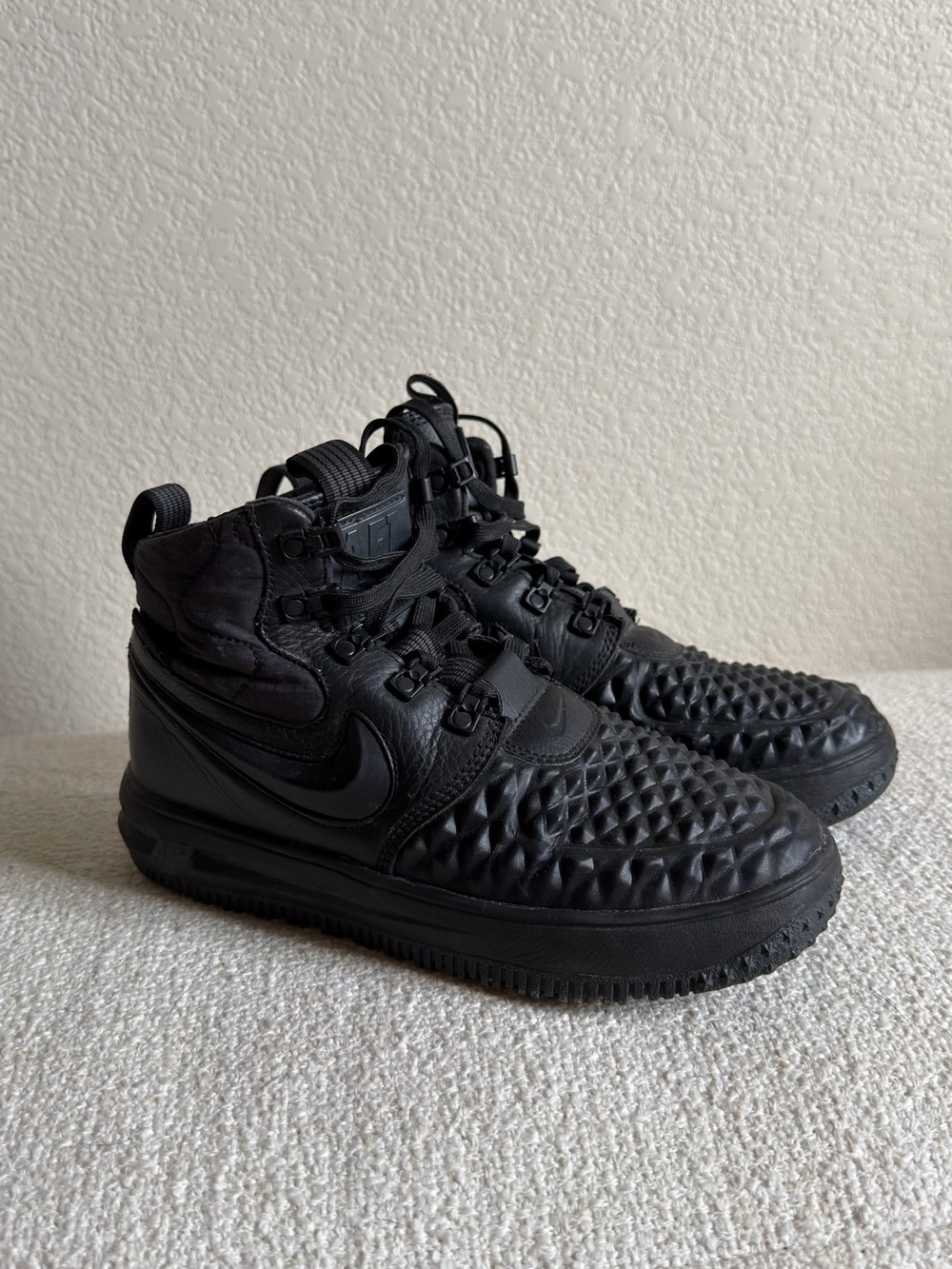 Nike Black Textured High-Top Sneakers